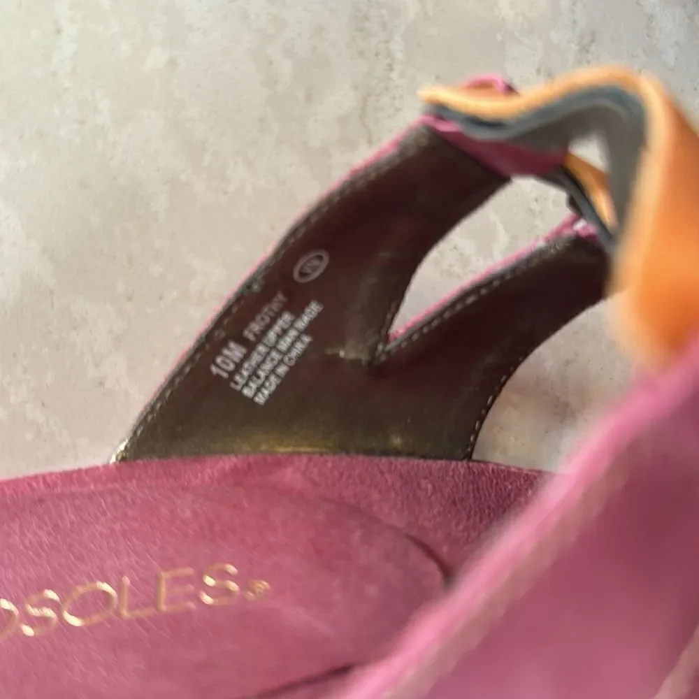 Women's Aerosoles Pink Frothy Open Toe Sandals 10 M
